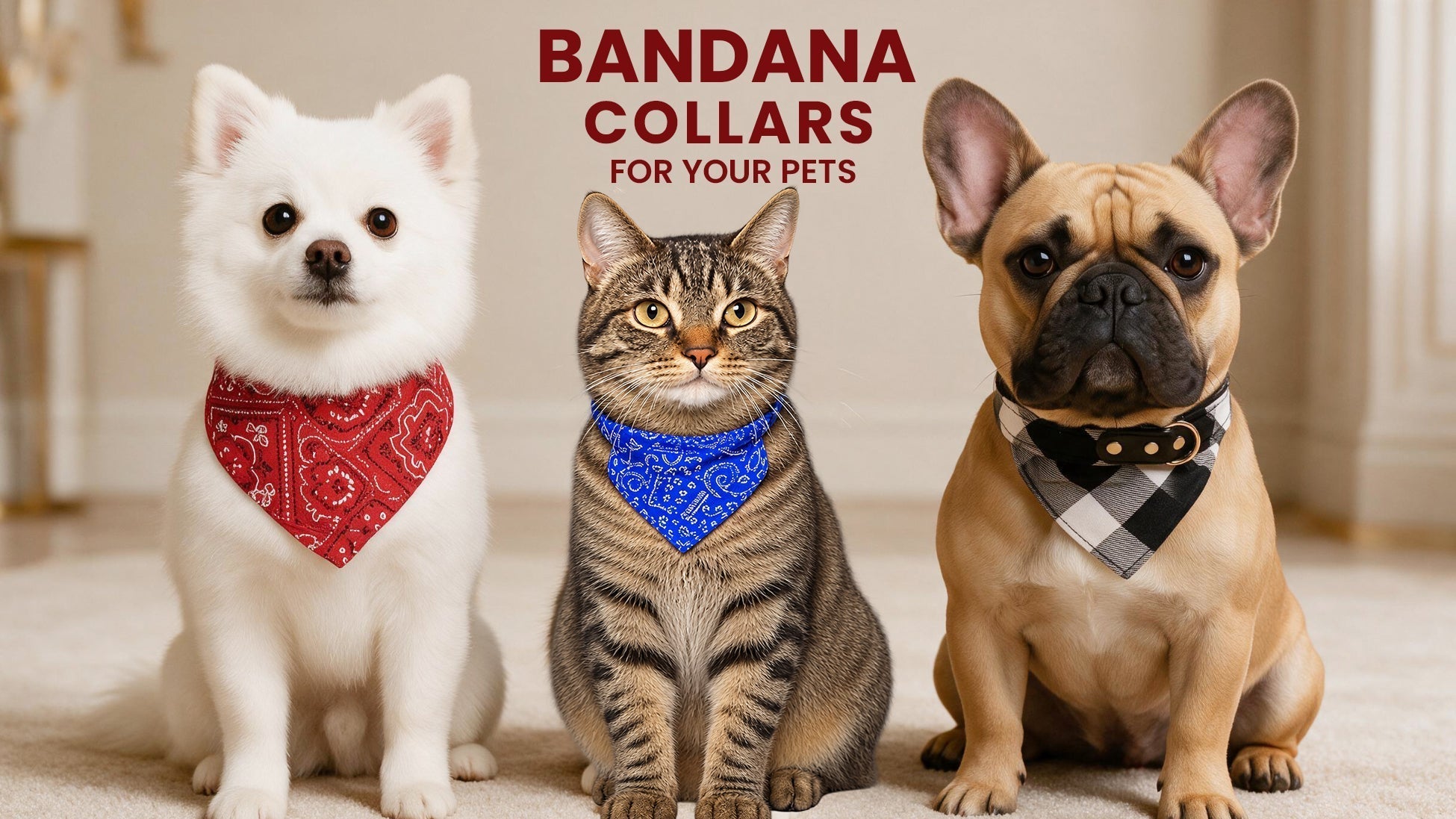 Comfort Meets Style: Adjustable Bandana Collars for Pets