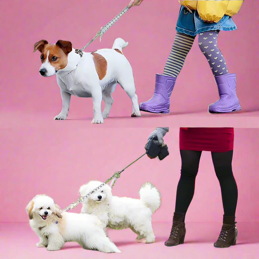 2 pet dogs Leash Splitter metal