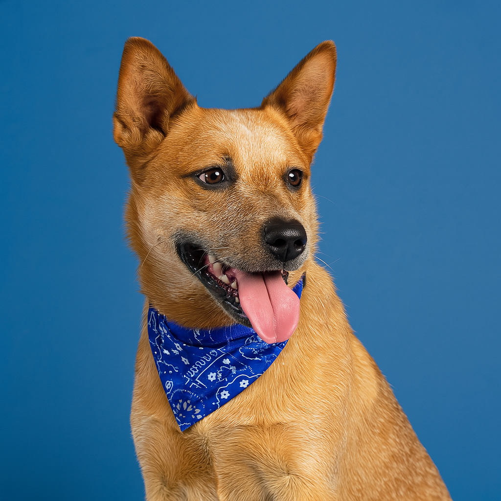 Adjustable Bandana Collar for Cats and Dogs - Blue