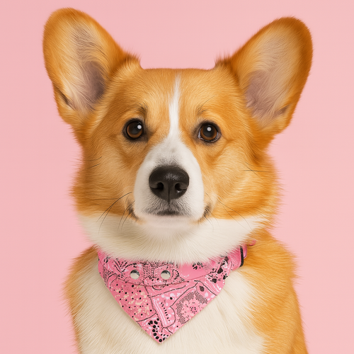 Adjustable Bandana Collar for Cats and Dogs - Pink