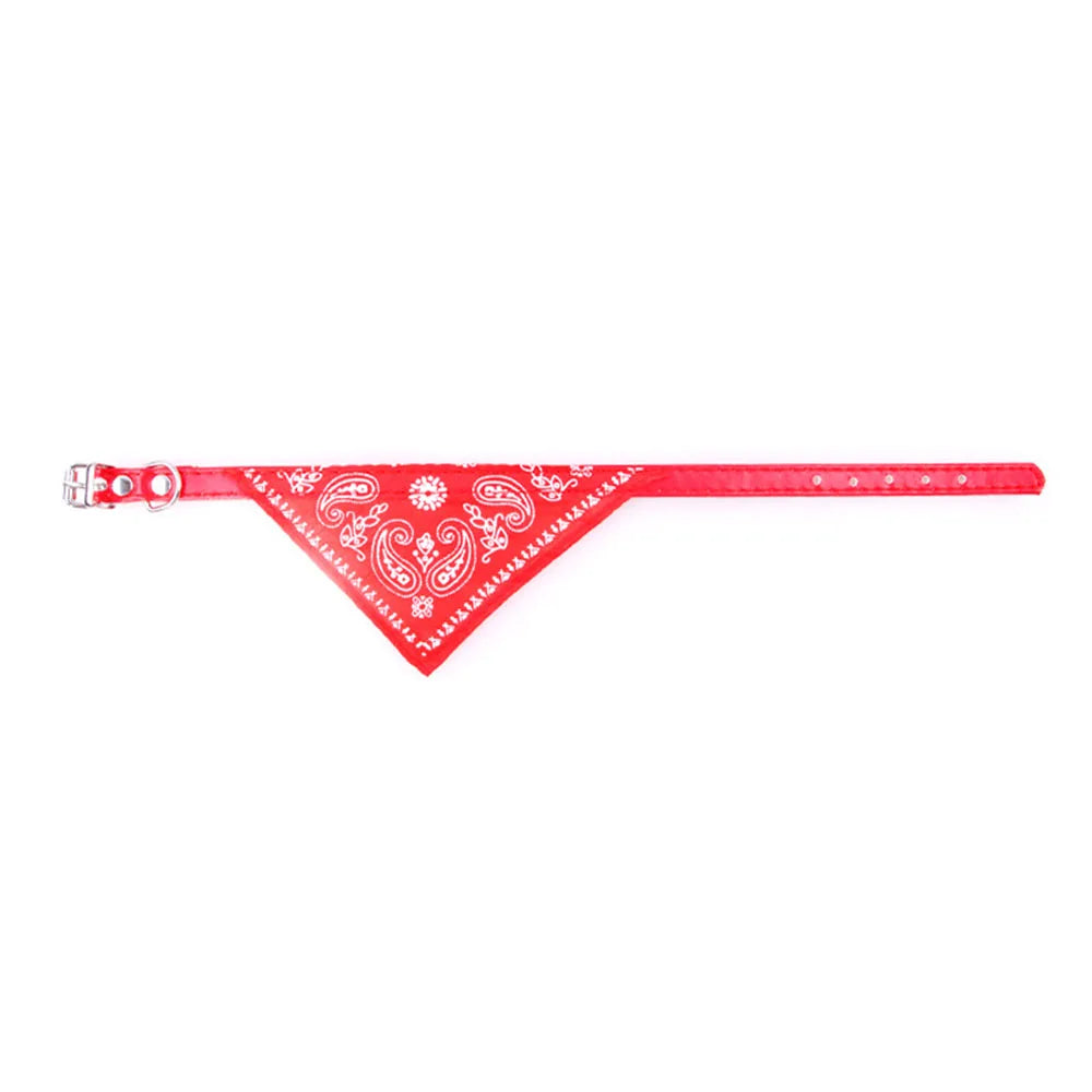 Adjustable  Cat Bandana Collar  red