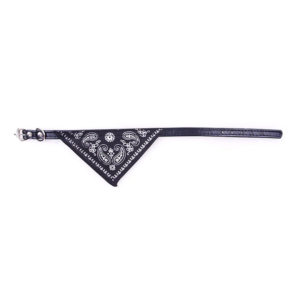 Adjustable  Cat Bandana Collar with Scarf black
