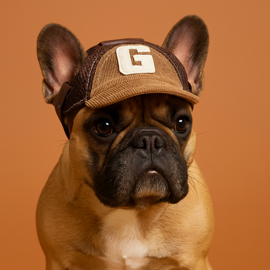 Adjustable Dog Baseball Cap with Ear Holes – Summer brown