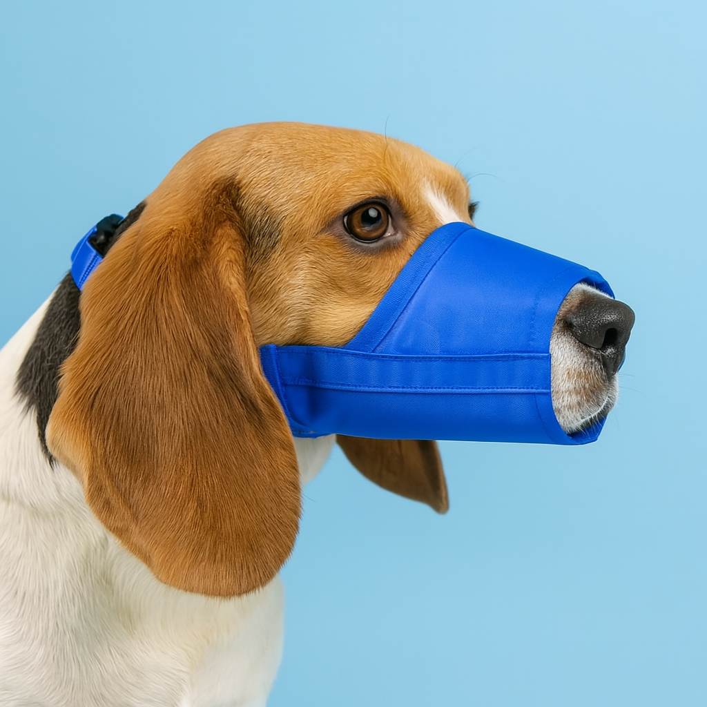 Adjustable Nylon Dog Muzzle for Training - Blue