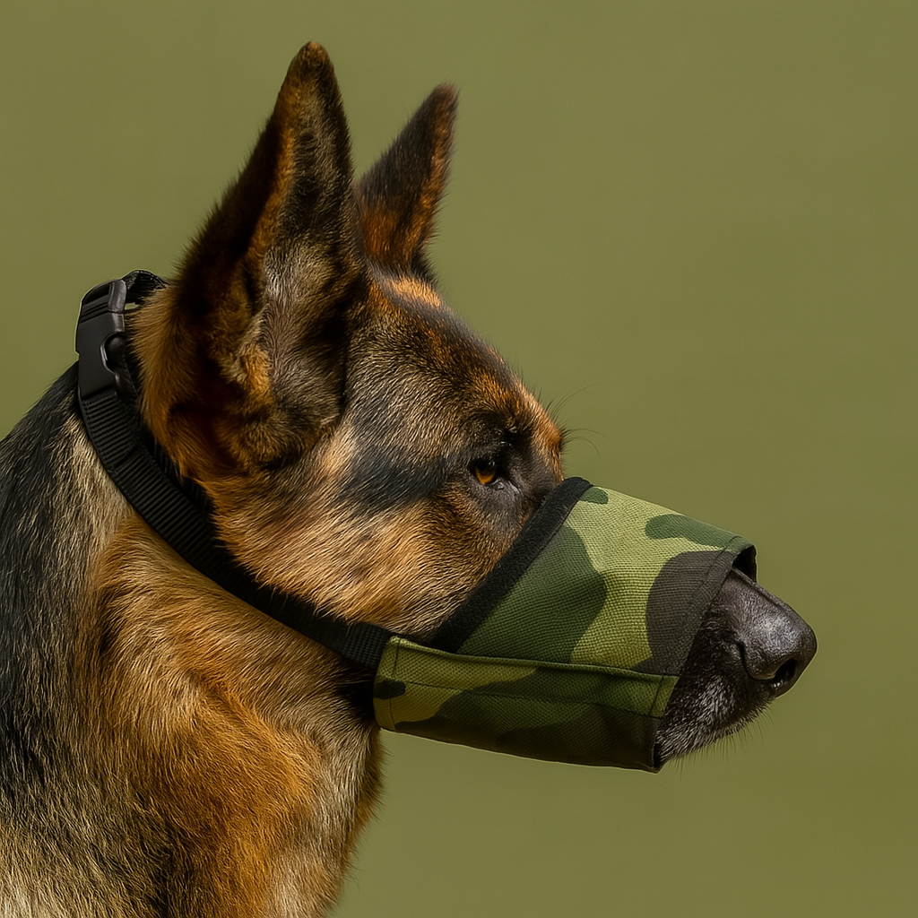 Adjustable Nylon Dog Muzzle for Training - Camouflage