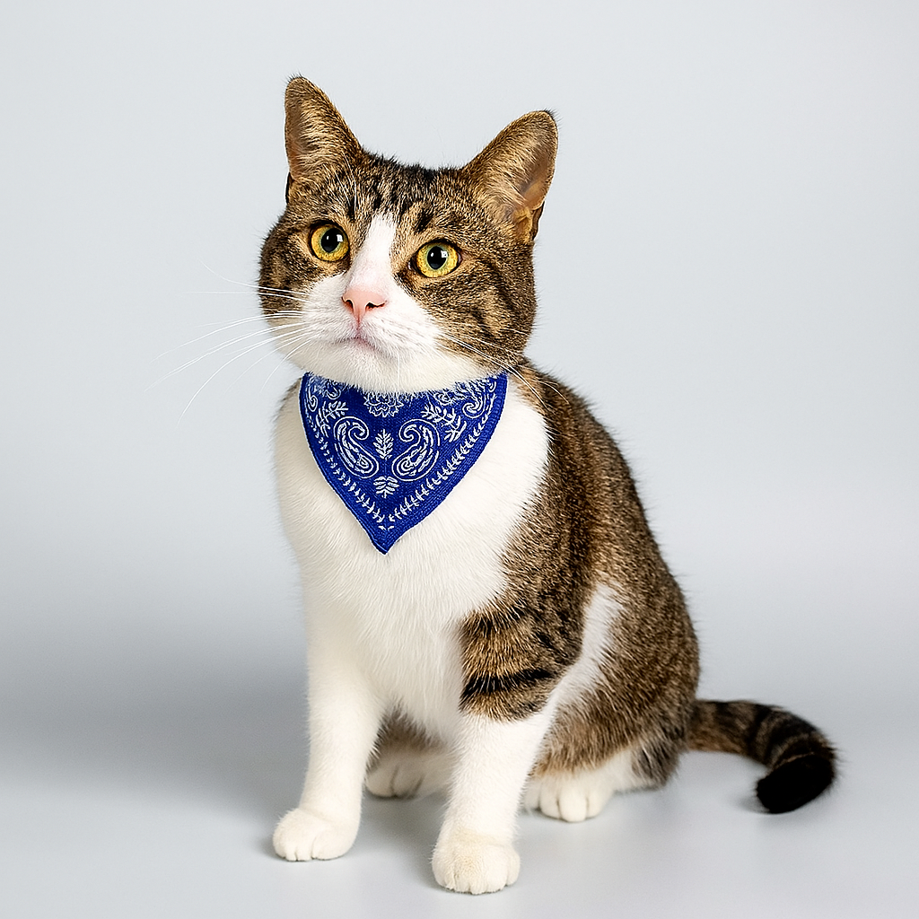 Adjustable Pet Bandana Collar with Scarf