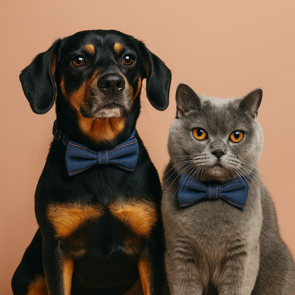Adjustable Pet Bow for Dogs & Cats - Dark Denim