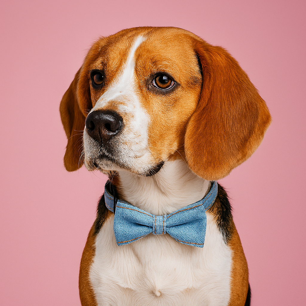 Adjustable Pet Bow for Dogs & Cats - Denim