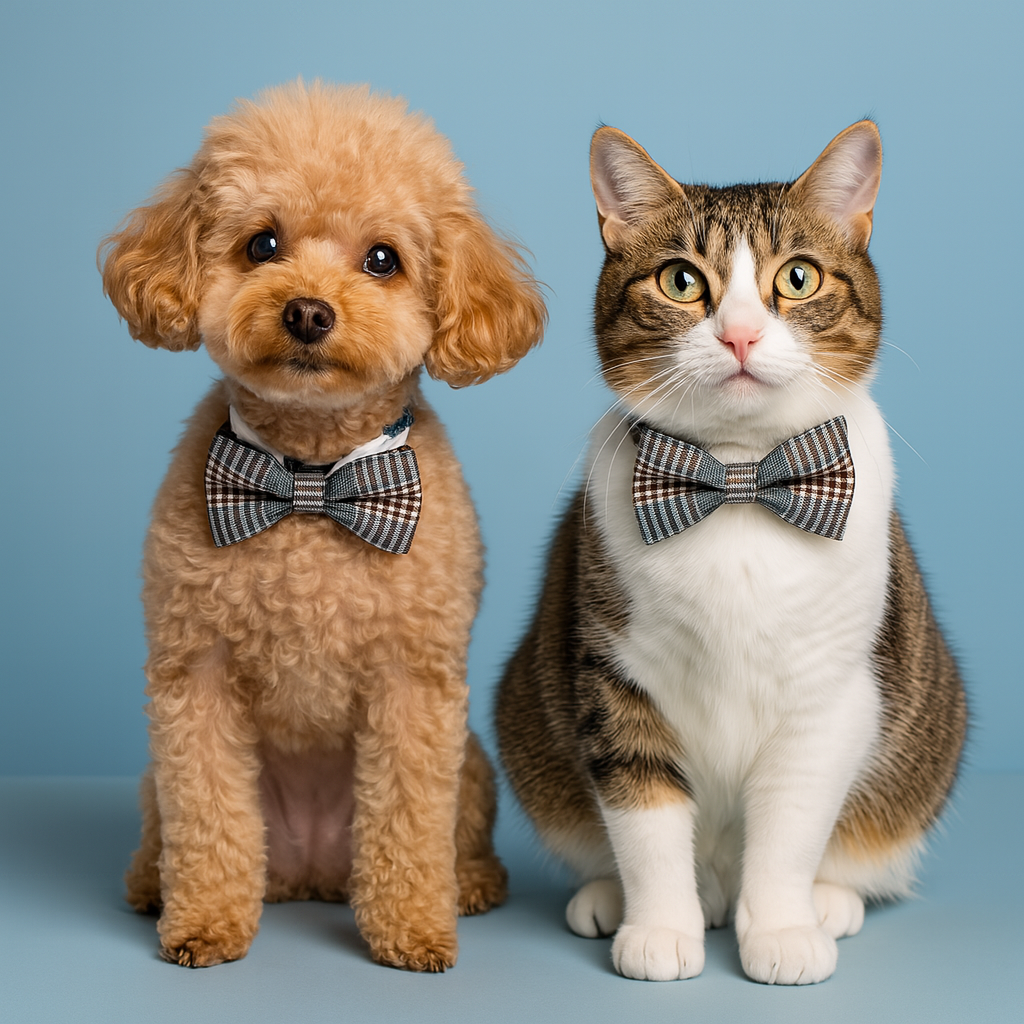 Adjustable Pet Bow for Dogs & Cats - Gray