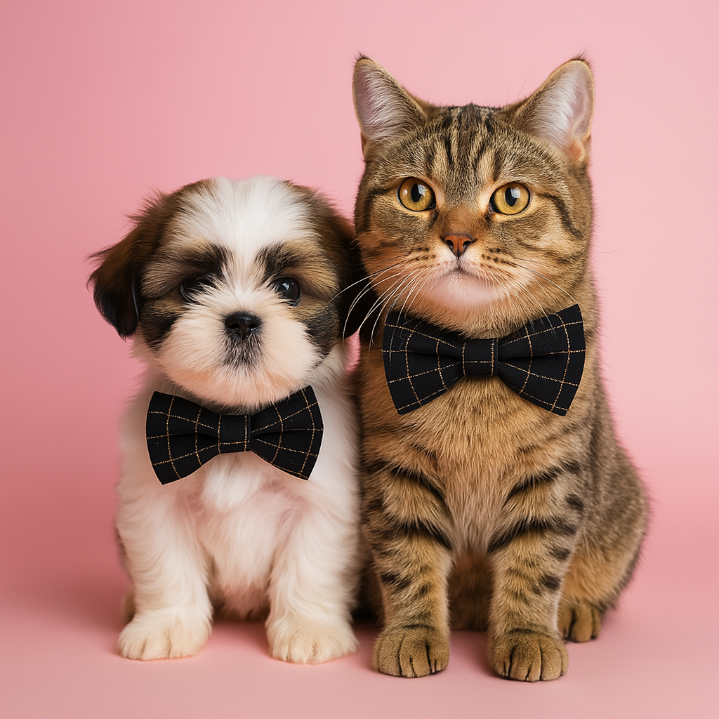 Adjustable Pet Bow for Dogs & Cats Black