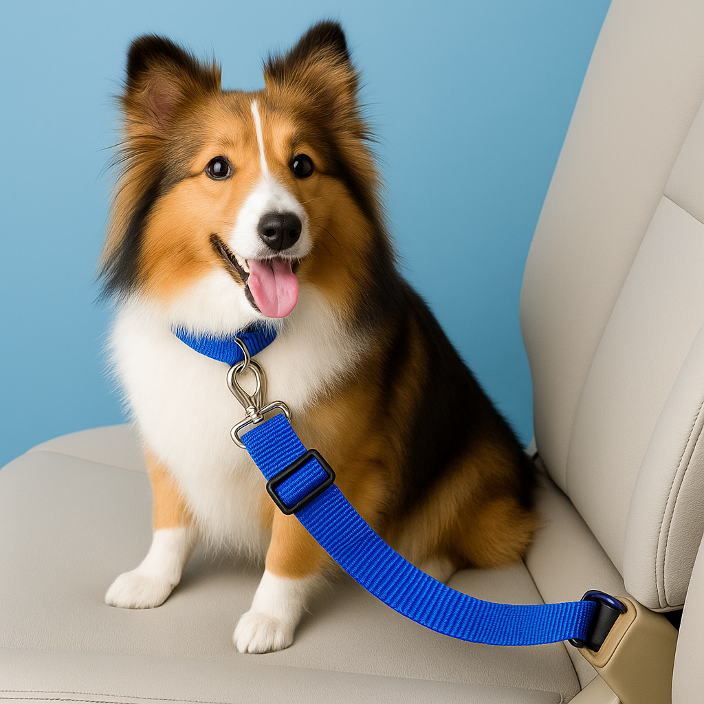 Adjustable Pet Car Seat Belt Safety Leash -  Blue