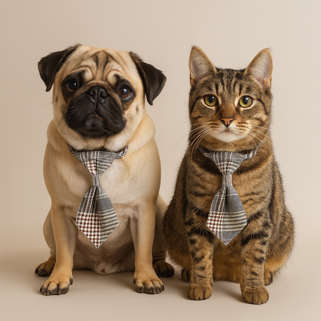 Adjustable Pet Tie for Dogs & Cats - Gray