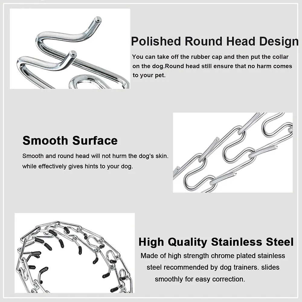 Anti pull dog metal collar chain