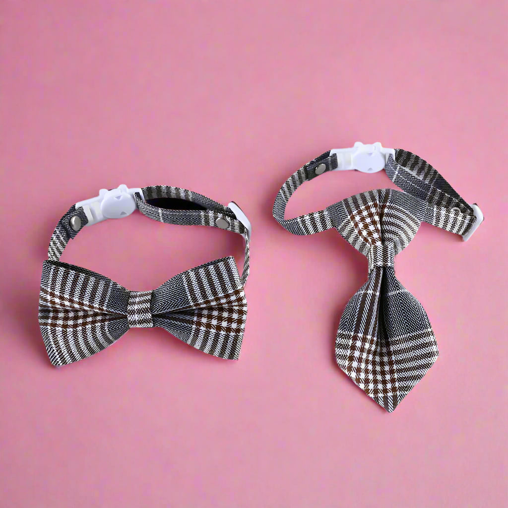 Black Chex Bow tie for Dog and Cat