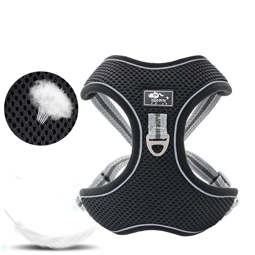 Black Nylon Harness for Dogs