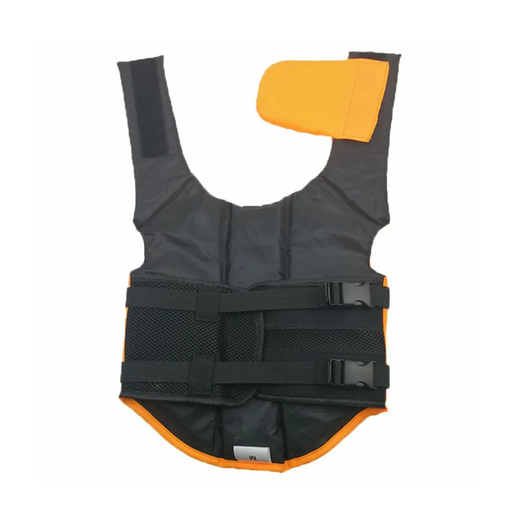 Black and orange weight vest