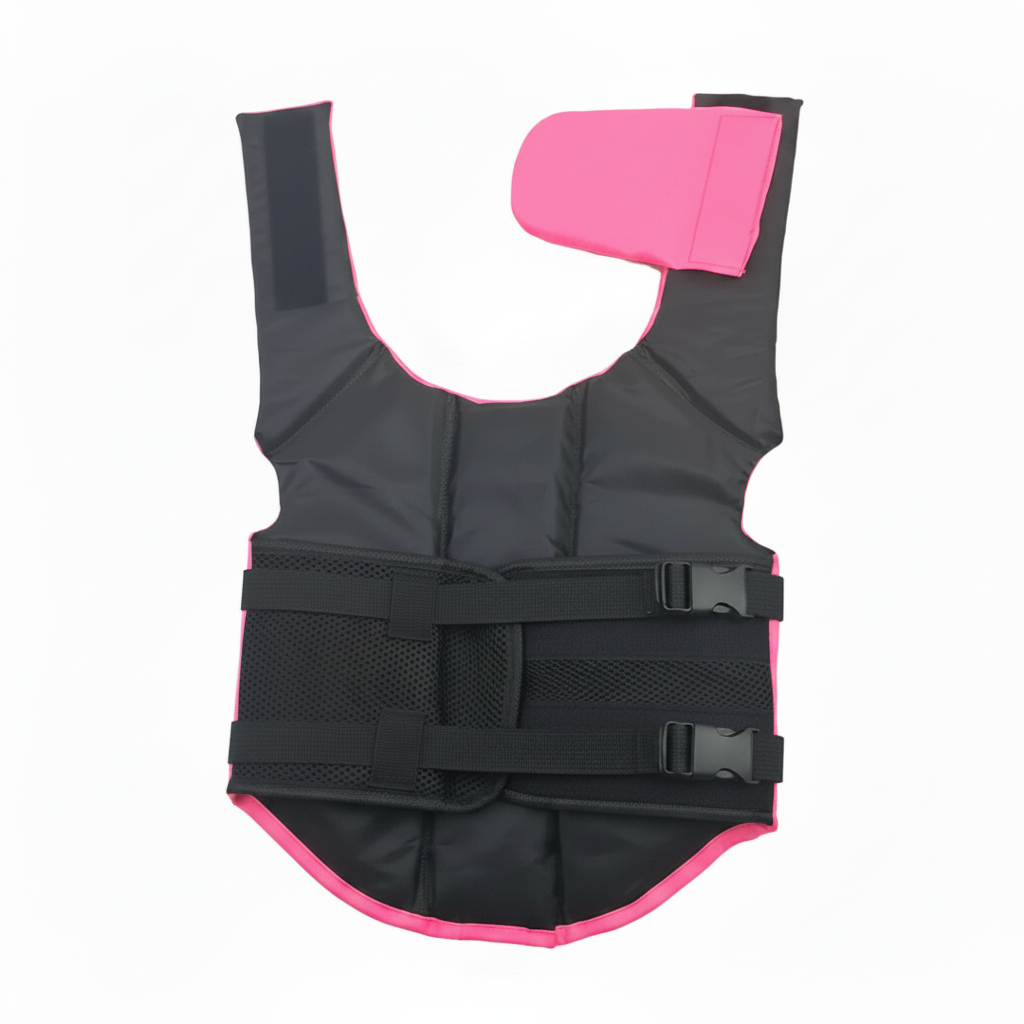 Black and pink life vest for dogs