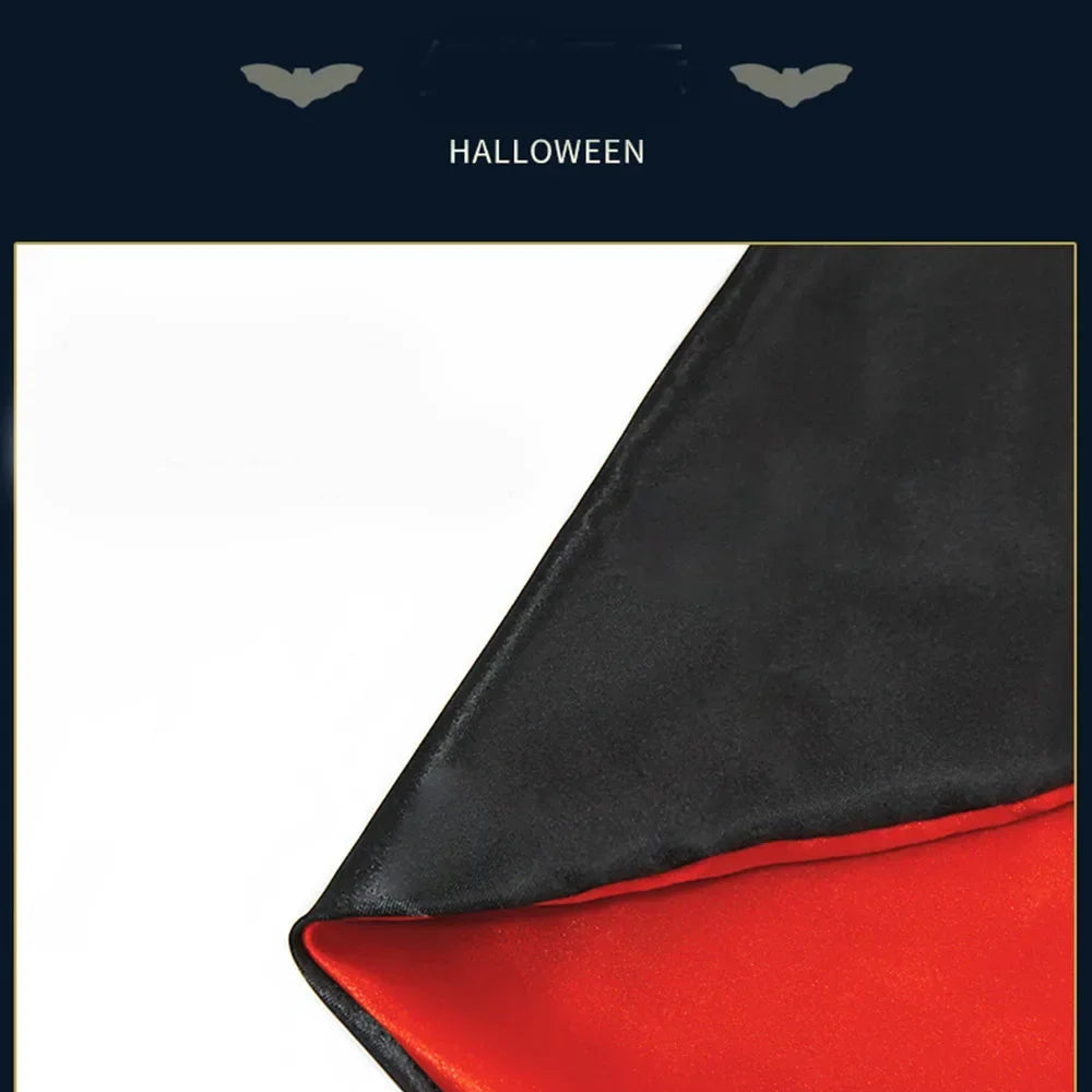 Black and red fabric with 'Halloween' text on a dark background