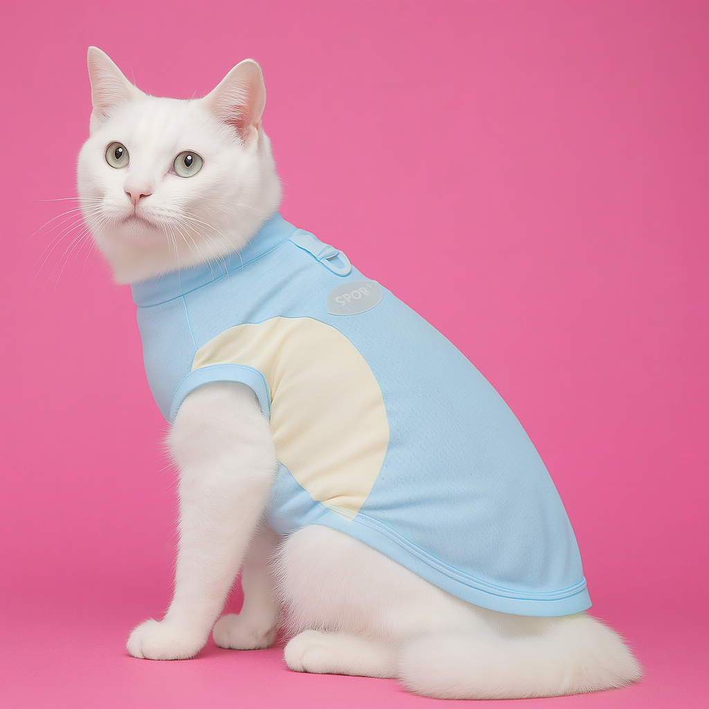 Blue Pet Vest for cats and dogs for summer