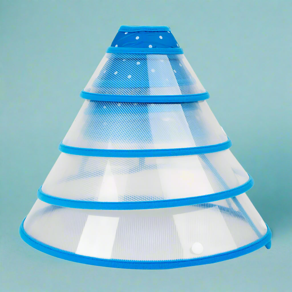 Blue Soft Adjustable Pet Recovery Cone Collar for Dogs & Cats