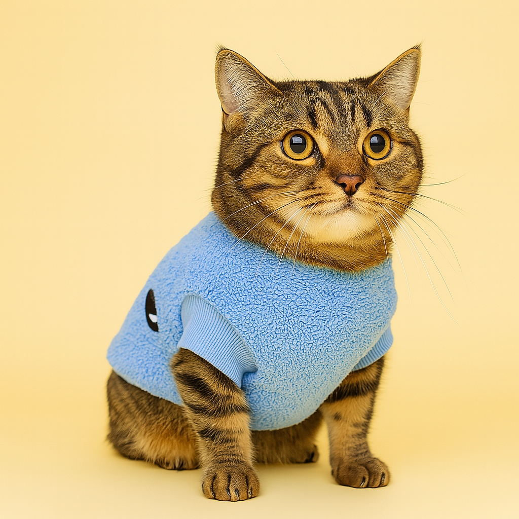Blue Warm Fleece Sweater for Small Pets