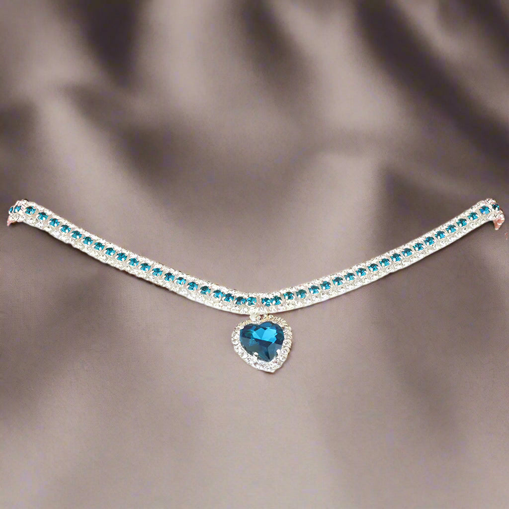 Blue diamond Necklace for Cat and Dogs