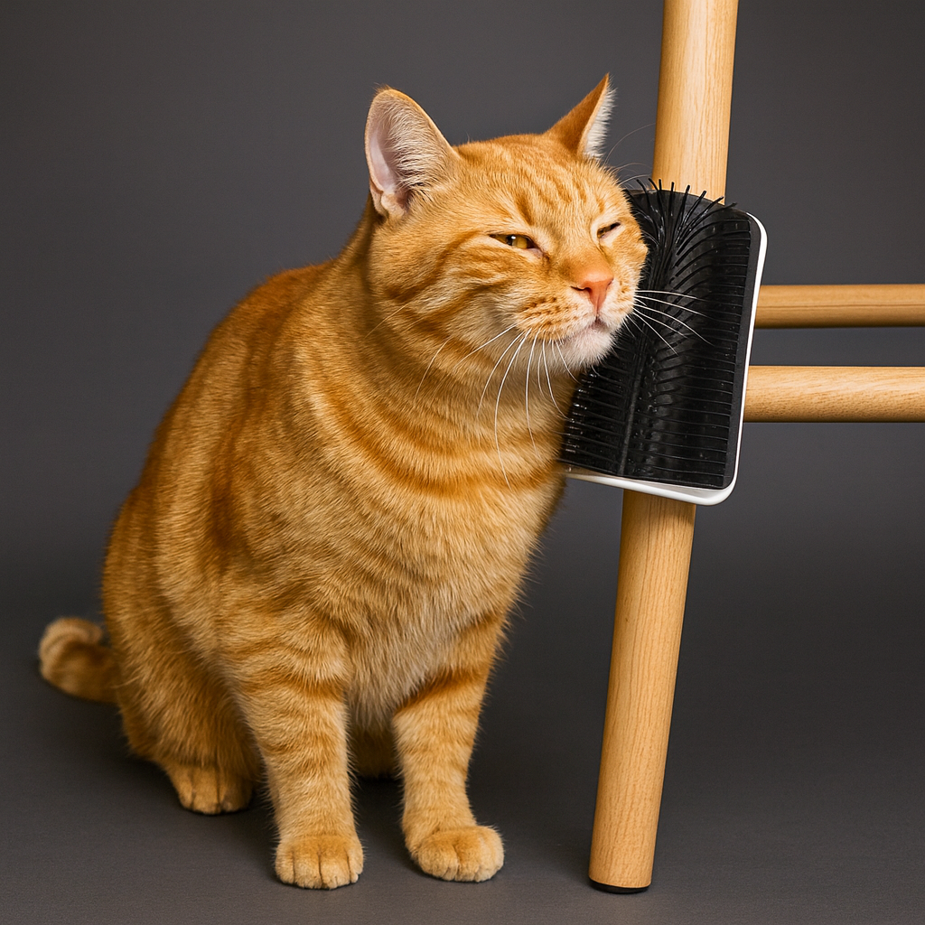 Cat Self-Grooming Arch Brush & Hair Remover  Black