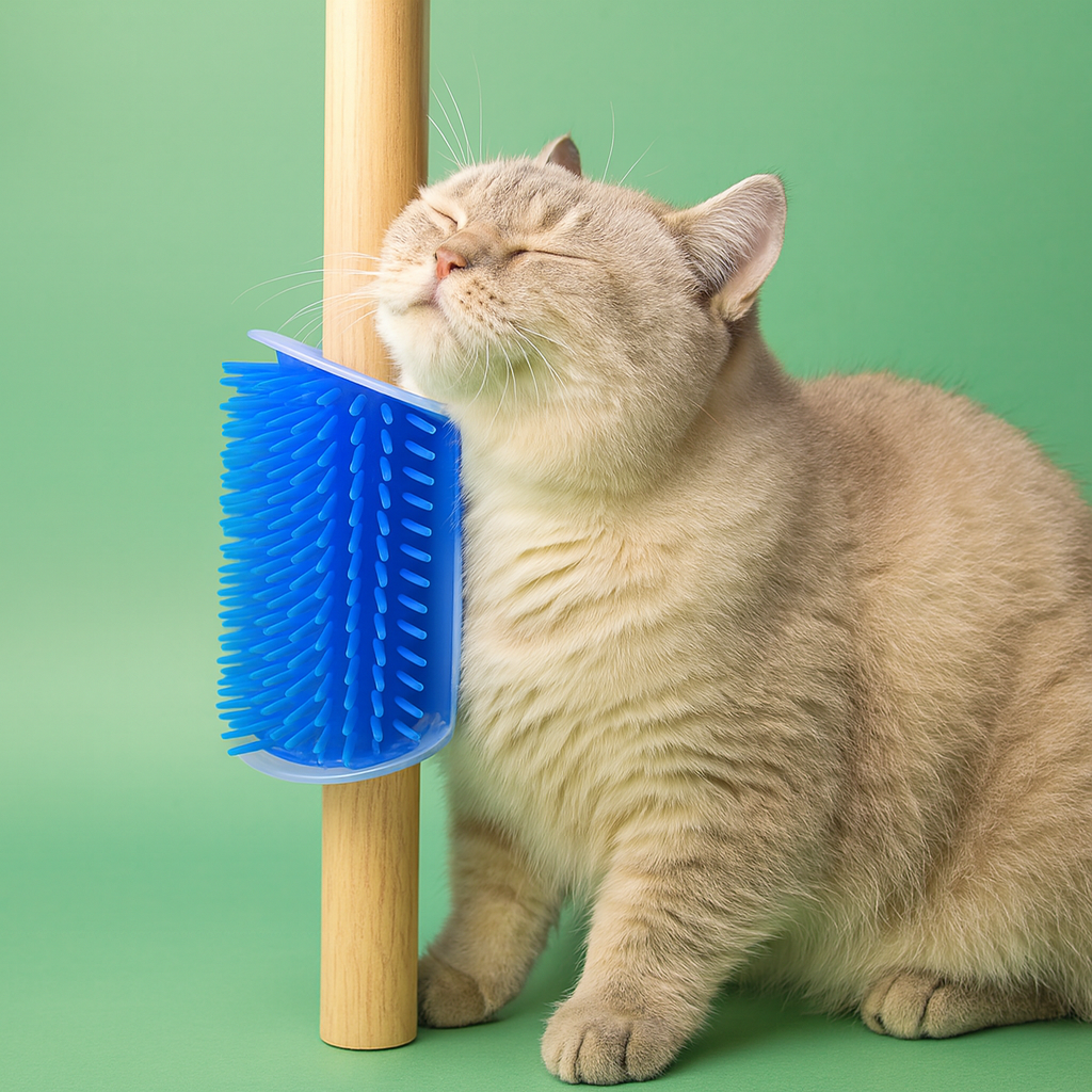 Cat Self-Grooming Arch Brush & Hair Remover Blue