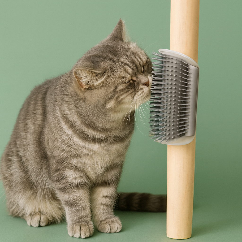 Cat Self-Grooming Arch Brush & Hair Remover Gray