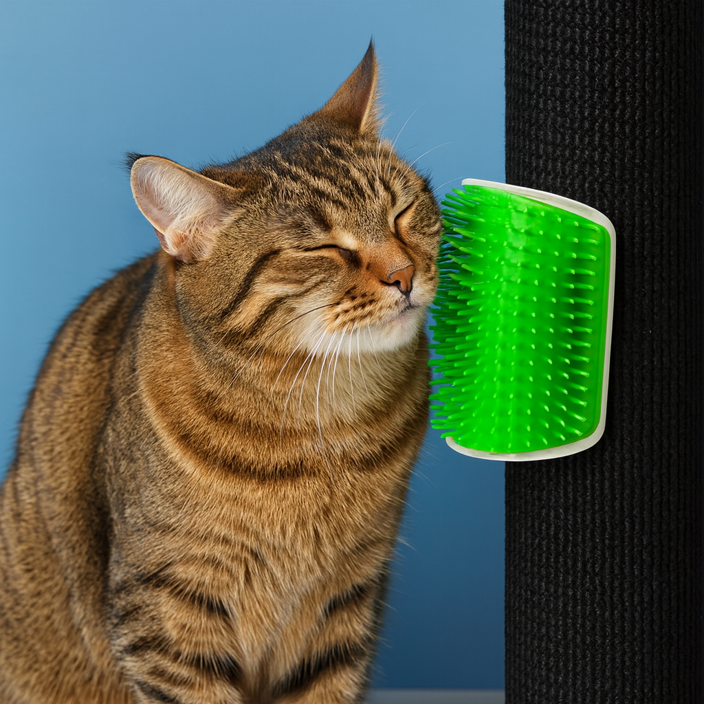 Cat Self-Grooming Arch Brush & Hair Remover Green