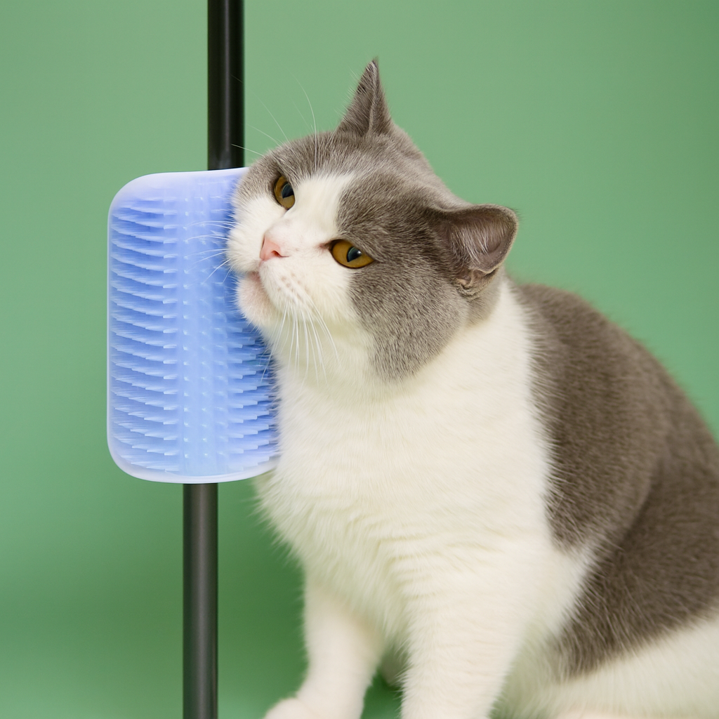 Cat Self-Grooming Arch Brush & Hair Remover  Light Blue