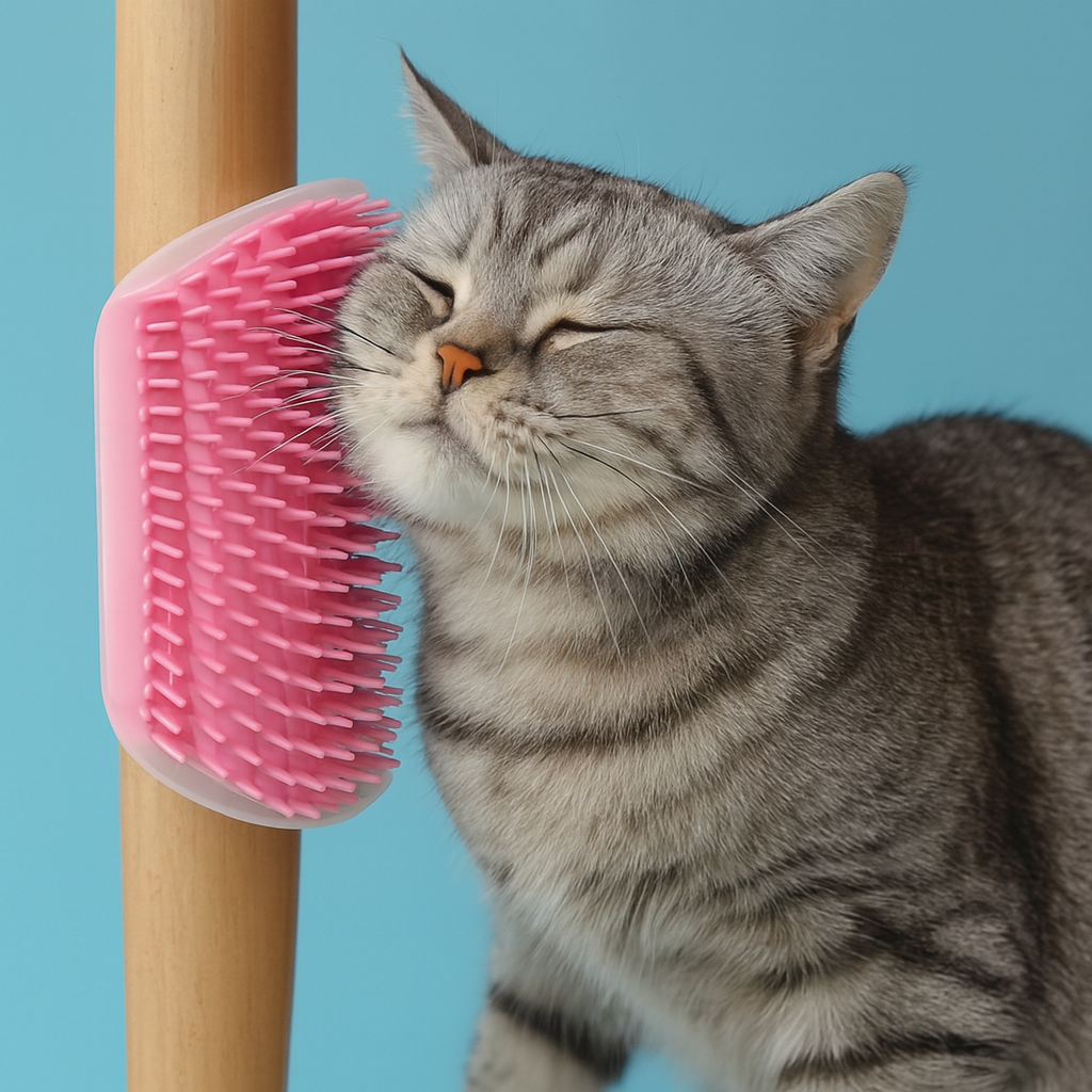 Cat Self-Grooming Arch Brush & Hair Remover Pink