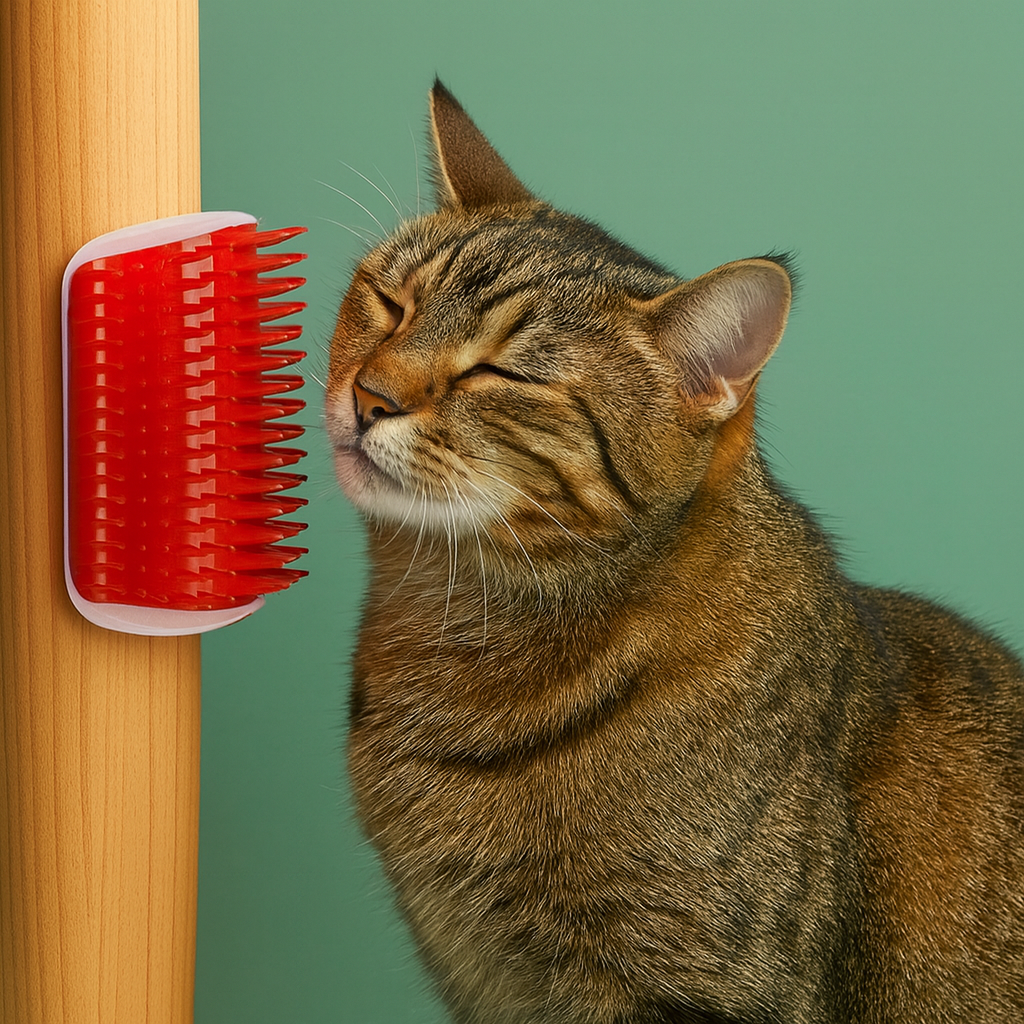 Cat Self-Grooming Arch Brush & Hair Remover Red