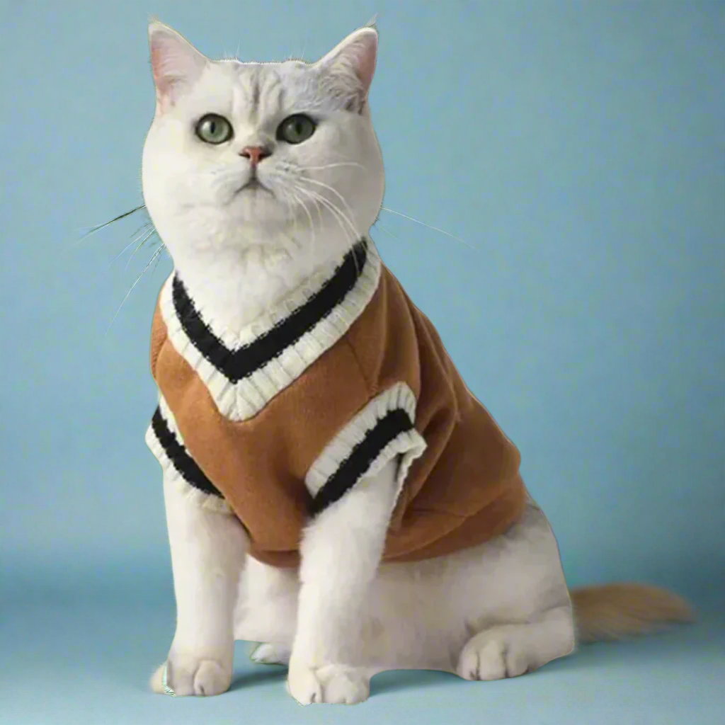 Cat Winter Outfit Mustard 