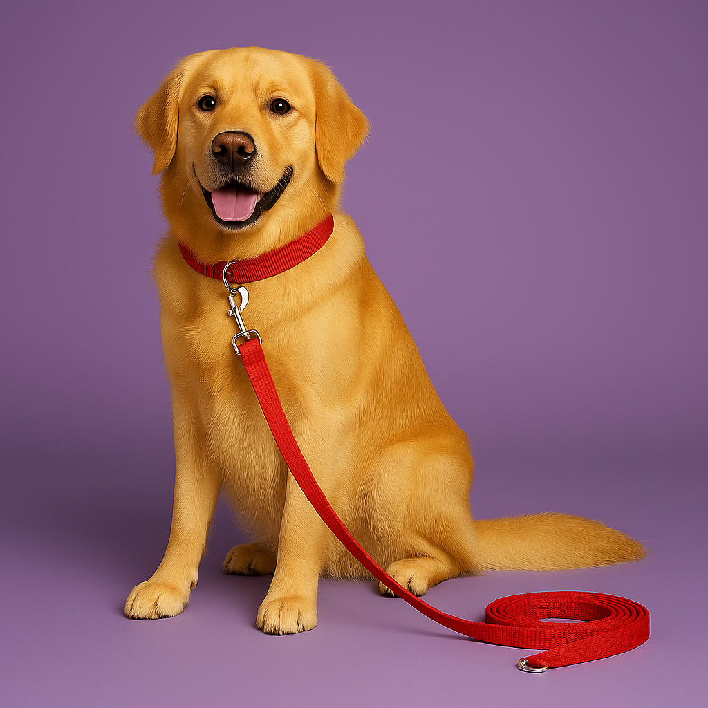 Durable Long Leash for Dog Training - Red
