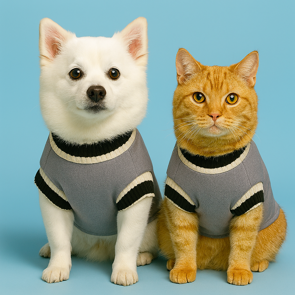 Cozy Dog & Cat Hoodie – Winter Pet Sweater - Gray