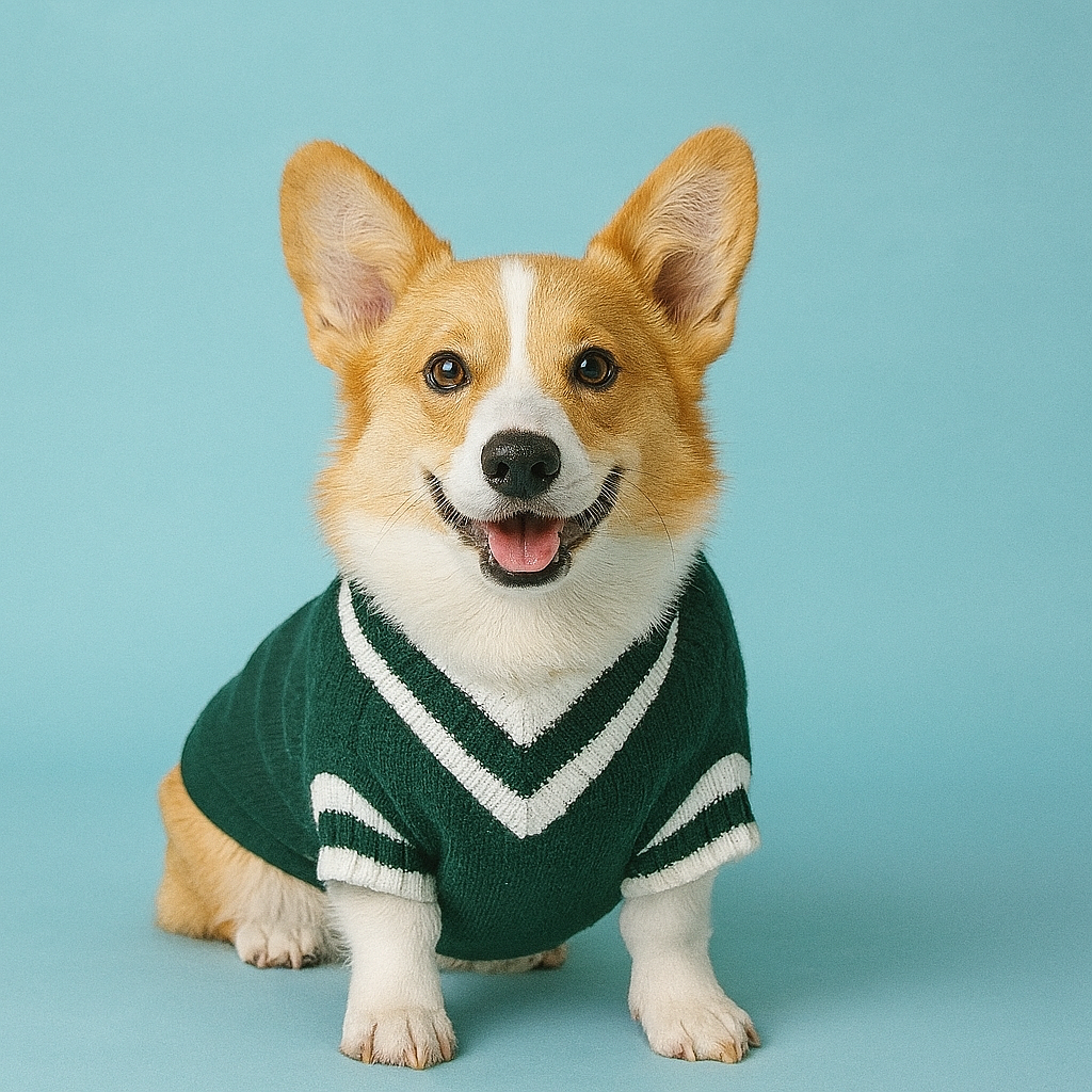 Cozy Dog & Cat Hoodie – Winter Pet Sweater Green