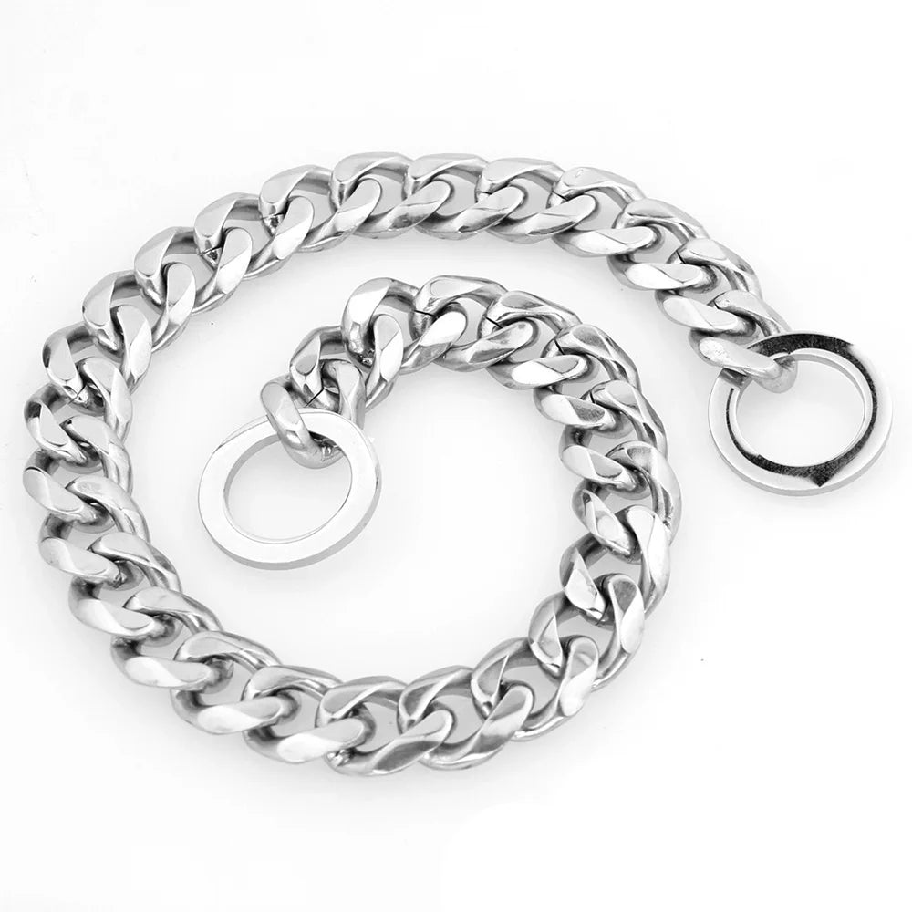 Cuban link chain collar for pet dogs 