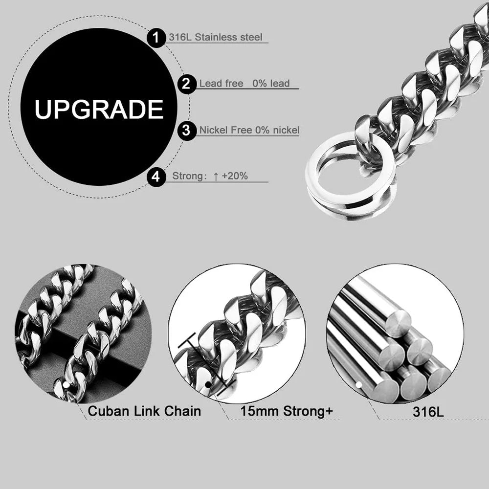 Cuban link chain with material specifications 