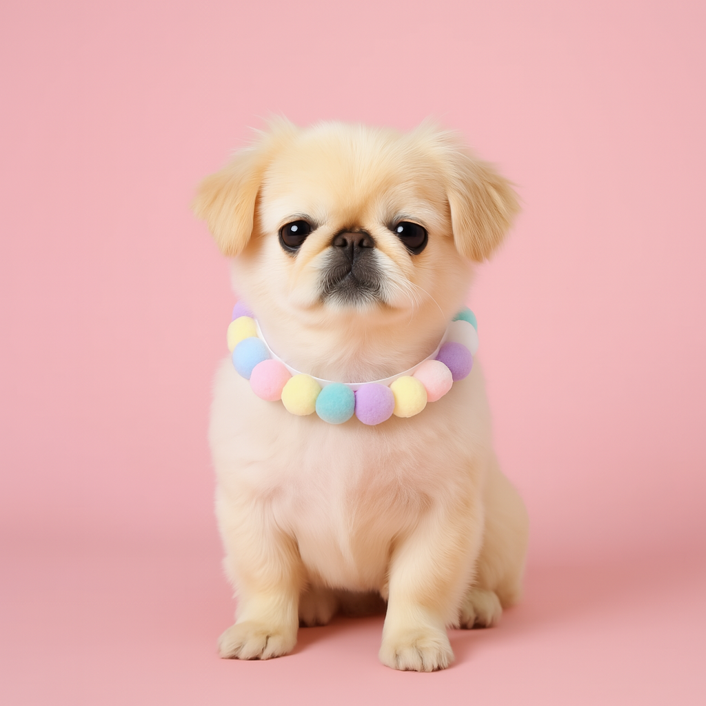 Cute Plush Ball Pet Collar for Cats & Dogs Multi Color