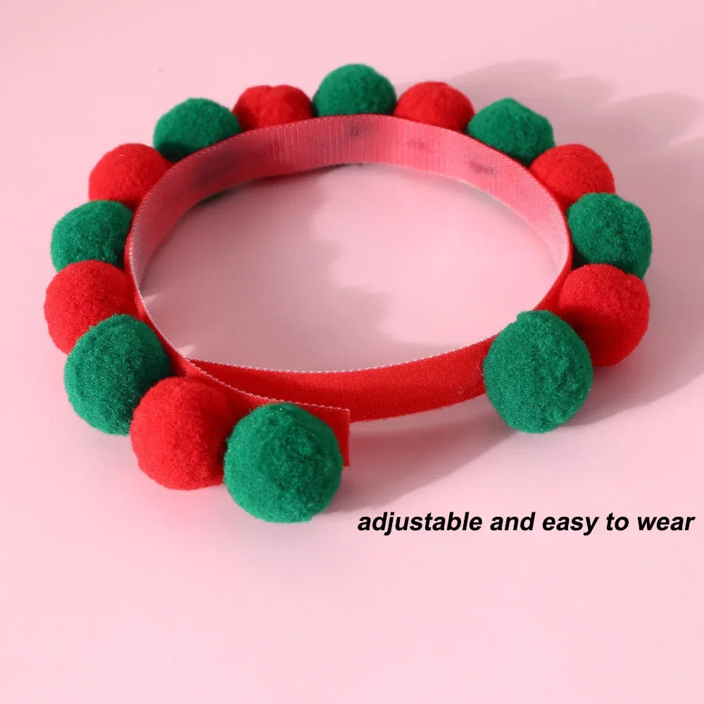 Cute Plush Ball Pet Necklace Collar for Cats