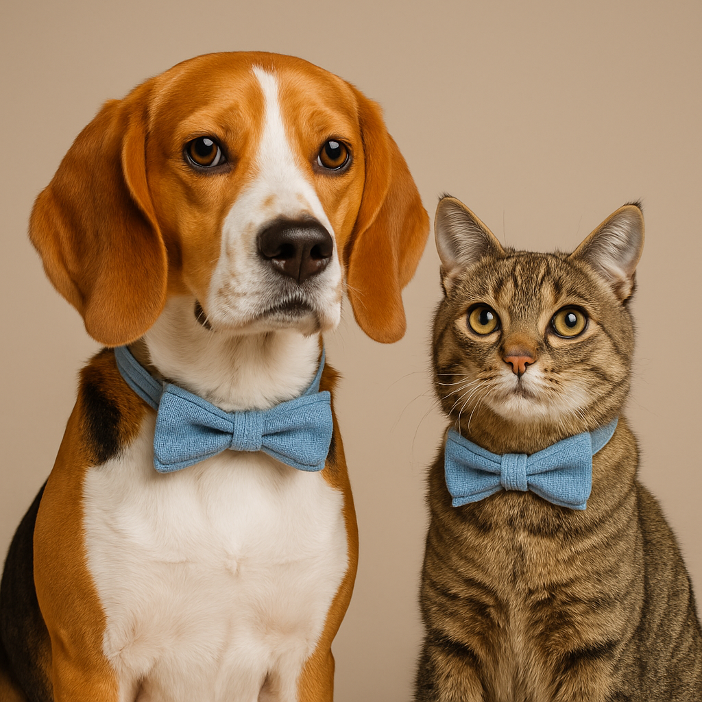 Denim - Adjustable Pet Bow for Dogs & Cats