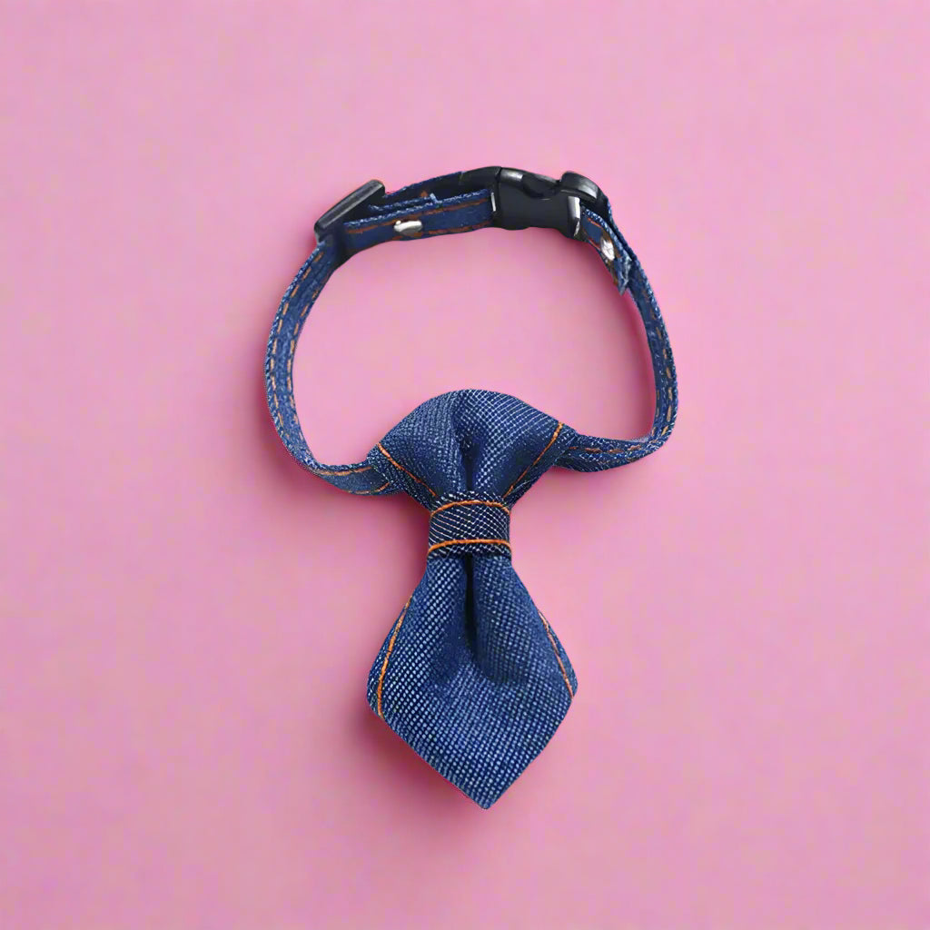 Denim Print bow tie for Dogs and Cats