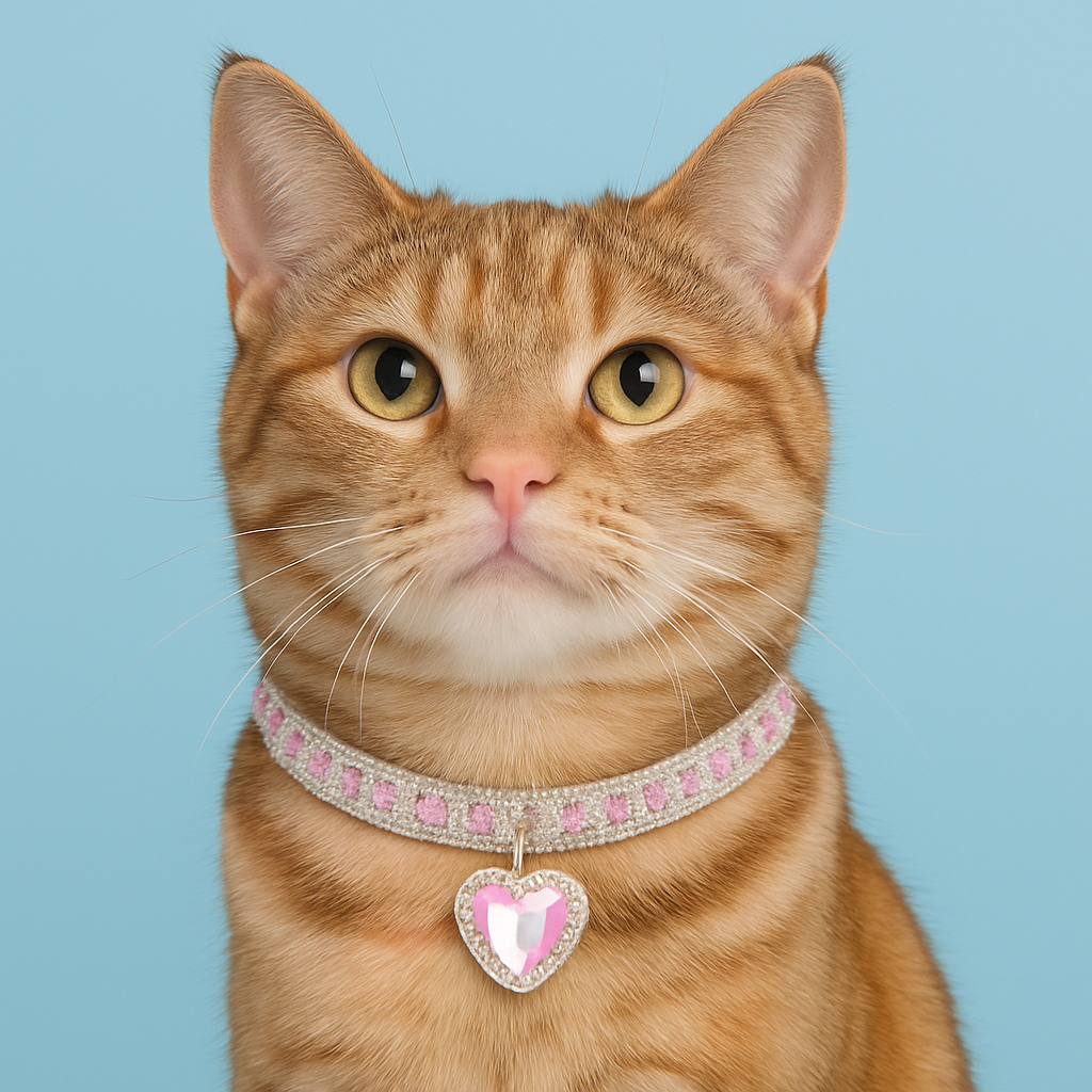Diamond Necklace for Cats Pink