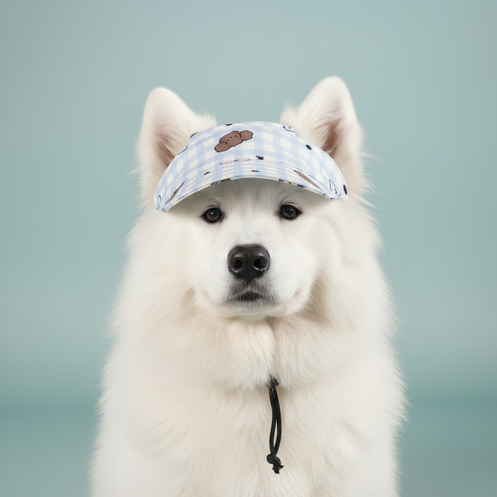 Dog Hat with Ear Holes Baseball Cap - Blue
