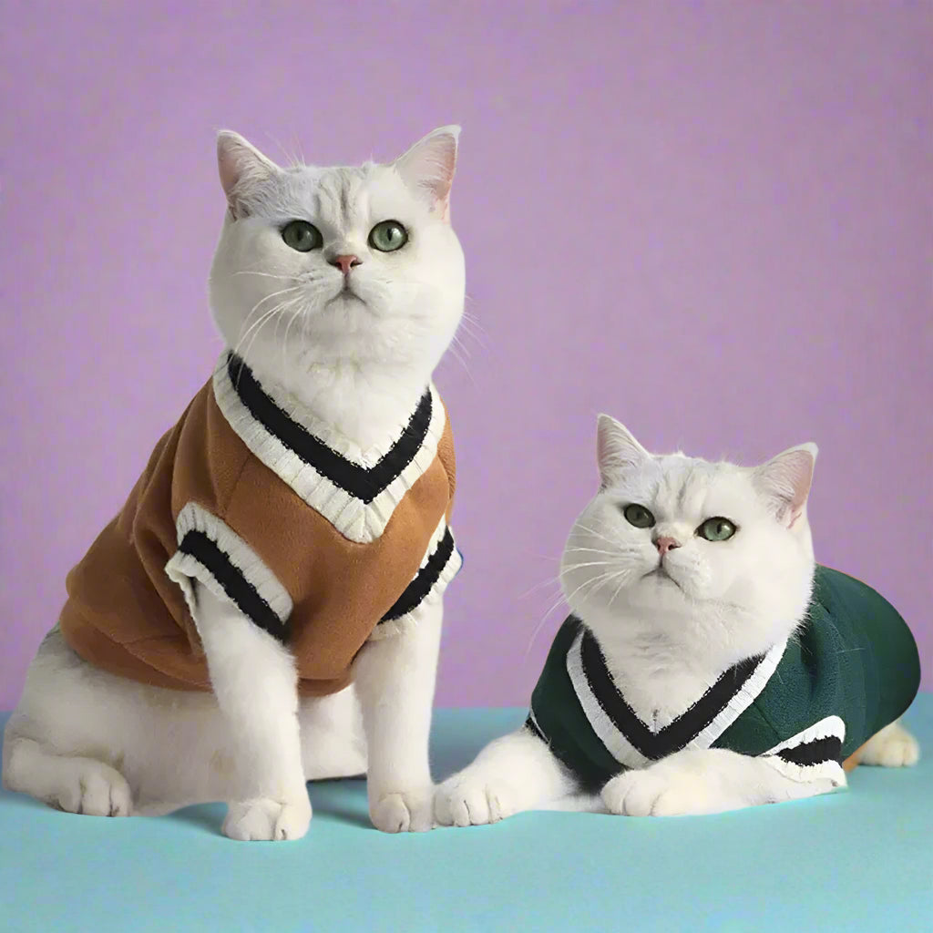 Dog Winter Sweater Green And Mustard