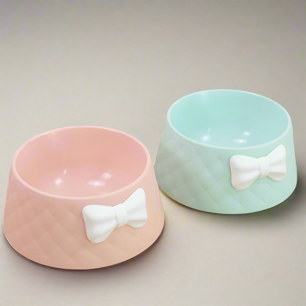 Dog and cat  feeding bowl Princess Pet Bowl – Bowknot Dog & Cat Feeder
