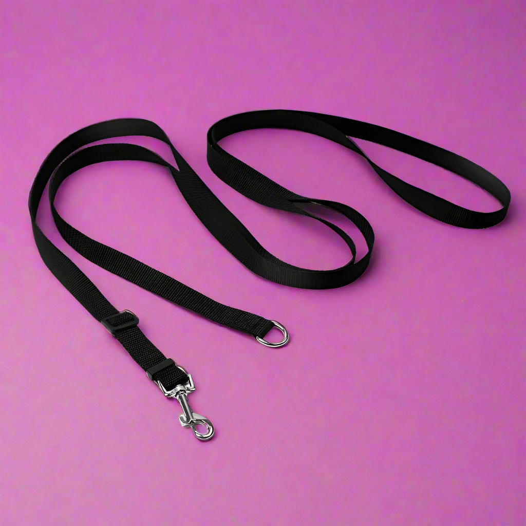 Dog training leash in black