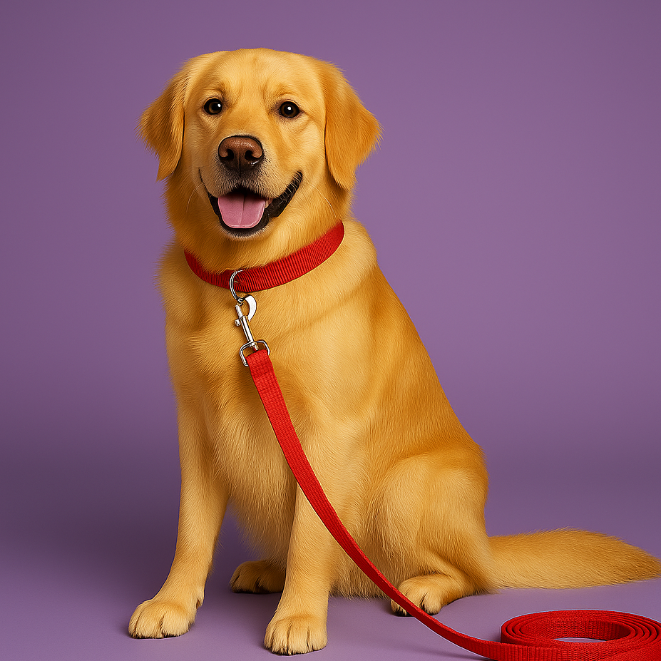 Durable Long Leash for Dog Training - Red