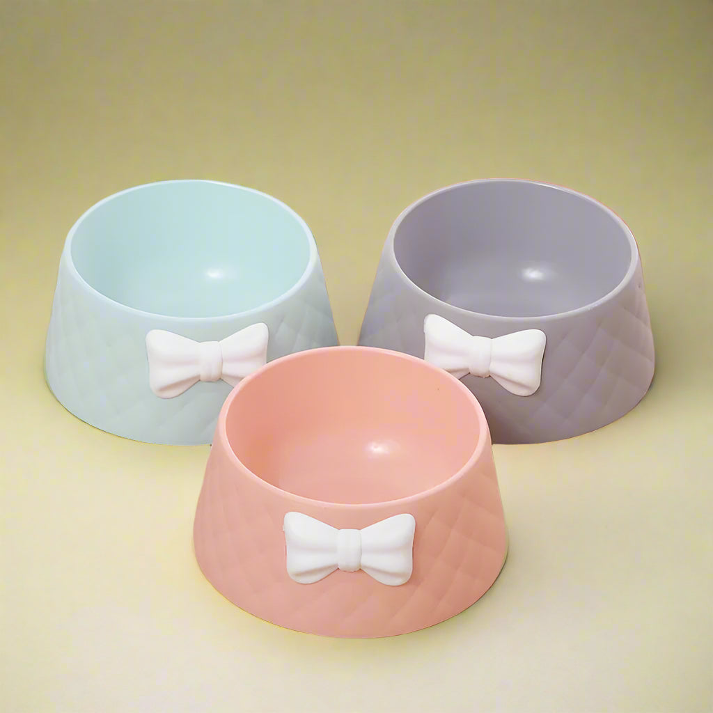 Easy to clean cat food bowl Princess Pet Bowl – Bowknot Dog & Cat Feeder
